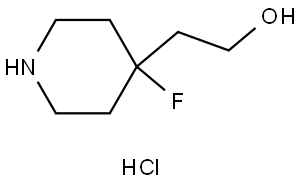 2-(4-Fluoropiperidin-4-yl)ethan-1-ol hydrochloride Struktur