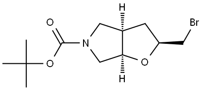 tert-Butyl (2R,3aS,6aS)-2-(bromomethyl)hexahydro-5H-furo[2,3-c]pyrrole-5-carboxylate Structure