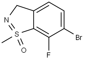 6-Bromo-7-fluoro-1-methyl-3H-1l4-benzo[d]isothiazole 1-oxide Struktur