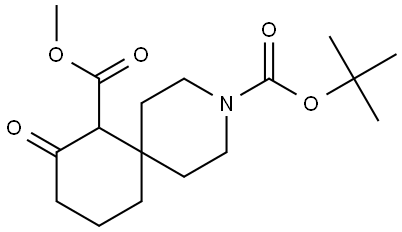 3-(tert-butyl) 7-methyl 8-oxo-3-azaspiro[5.5]undecane-3,7-dicarboxylate Struktur