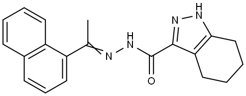 N'-(1-(1-NAPHTHYL)ETHYLIDENE)-4,5,6,7-TETRAHYDRO-1H-INDAZOLE-3-CARBOHYDRAZIDE Struktur