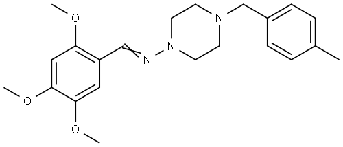 N-(4-(4-METHYLBENZYL)-1-PIPERAZINYL)-N-(2,4,5-TRIMETHOXYBENZYLIDENE)AMINE Struktur