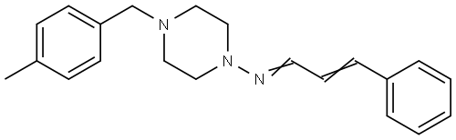 4-(4-METHYLBENZYL)-N-(3-PHENYL-2-PROPENYLIDENE)-1-PIPERAZINAMINE Struktur