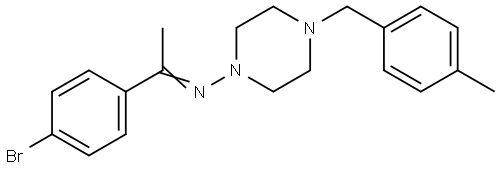 N-(1-(4-BROMOPHENYL)ETHYLIDENE)-4-(4-METHYLBENZYL)-1-PIPERAZINAMINE Structure
