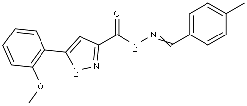 3-(2-METHOXYPHENYL)-N'-(4-METHYLBENZYLIDENE)-1H-PYRAZOLE-5-CARBOHYDRAZIDE Structure