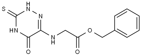 BENZYL ((5-OXO-3-THIOXO-2,3,4,5-TETRAHYDRO-1,2,4-TRIAZIN-6-YL)AMINO)ACETATE Struktur