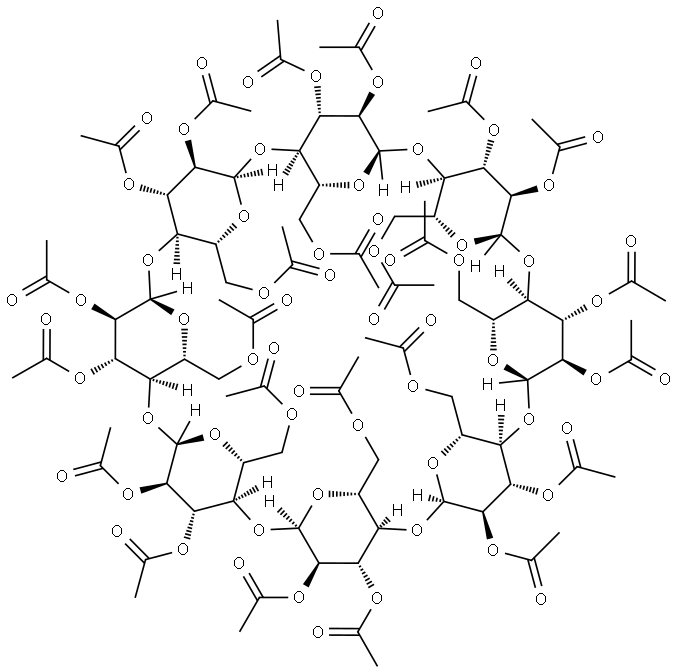 .gamma.-Cyclodextrin, tetracosaacetate Struktur