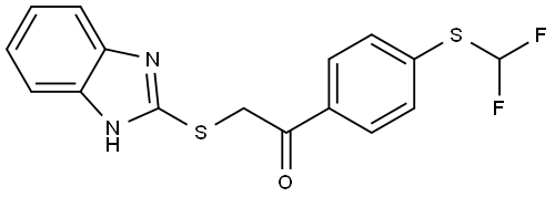 2-(1H-BENZIMIDAZOL-2-YLTHIO)-1-(4-((DIFLUOROMETHYL)THIO)PHENYL)ETHANONE Struktur