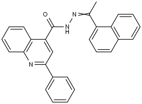 N'-(1-(1-NAPHTHYL)ETHYLIDENE)-2-PHENYL-4-QUINOLINECARBOHYDRAZIDE Struktur