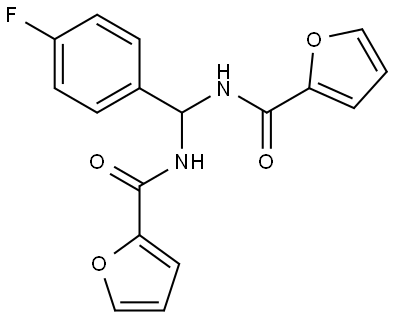 N-[(4-FLUOROPHENYL)(2-FUROYLAMINO)METHYL]-2-FURAMIDE Struktur