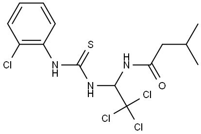 3-ME-N-(2,2,2-TRICHLORO-1-(((2-CHLOROANILINO)CARBOTHIOYL)AMINO)ETHYL)BUTANAMIDE Struktur