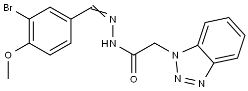 2-(1H-1,2,3-BENZOTRIAZOL-1-YL)-N'-(3-BROMO-4-METHOXYBENZYLIDENE)ACETOHYDRAZIDE Struktur
