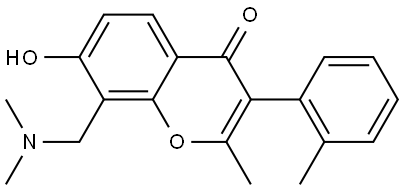 8-((DIMETHYLAMINO)METHYL)-7-HYDROXY-2-METHYL-3-(2-METHYLPHENYL)-4H-CHROMEN-4-ONE Struktur