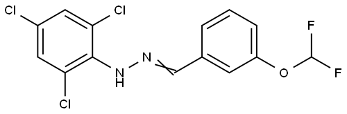 3-(DIFLUOROMETHOXY)BENZALDEHYDE (2,4,6-TRICHLOROPHENYL)HYDRAZONE Struktur
