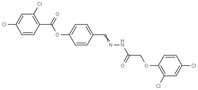 4-(2-((2,4-DICHLOROPHENOXY)ACETYL)CARBOHYDRAZONOYL)PHENYL 2,4-DICHLOROBENZOATE Struktur