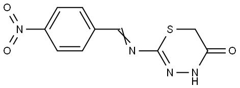 2-((4-NITROBENZYLIDENE)AMINO)-6H-1,3,4-THIADIAZIN-5-OL Struktur