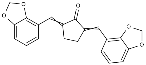2,5-BIS(1,3-BENZODIOXOL-4-YLMETHYLENE)CYCLOPENTANONE Struktur