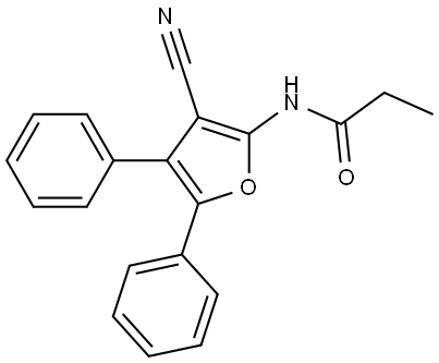 N-(3-CYANO-4,5-DIPHENYL-2-FURYL)PROPANAMIDE Struktur