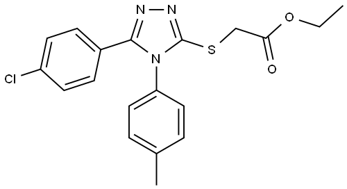 ETHYL ((5-(4-CHLOROPHENYL)-4-(4-METHYLPHENYL)-4H-1,2,4-TRIAZOL-3-YL)THIO)ACETATE Struktur