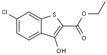 Benzo[b]thiophene-2-carboxylic acid, 6-chloro-3-hydroxy-, ethyl ester Struktur