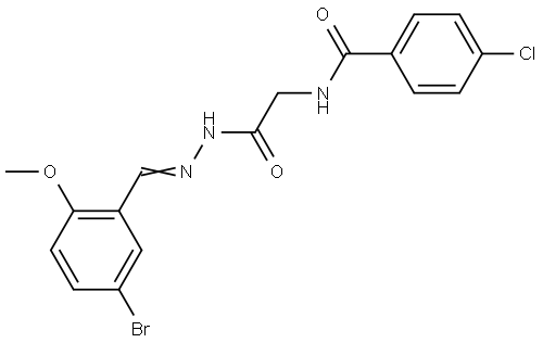 N-(2-(2-(5-BROMO-2-METHOXYBENZYLIDENE)HYDRAZINO)-2-OXOETHYL)-4-CHLOROBENZAMIDE Struktur