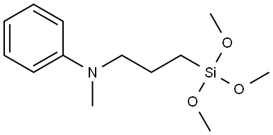 Phenyl(methyl)aminotrimethoxysilane Struktur