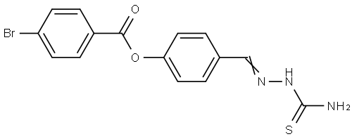 4-(2-(AMINOCARBOTHIOYL)CARBOHYDRAZONOYL)PHENYL 4-BROMOBENZOATE Struktur