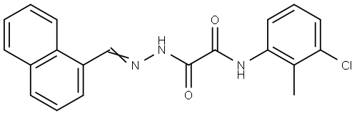 N-(3-CHLORO-2-METHYLPHENYL)-2-(2-(1-NAPHTHYLMETHYLENE)HYDRAZINO)-2-OXOACETAMIDE Struktur