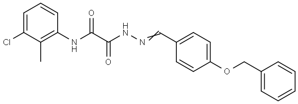 2-(2-(4-(BENZYLOXY)BENZYLIDENE)HYDRAZINO)-N-(3-CL-2-METHYLPHENYL)-2-OXOACETAMIDE Struktur