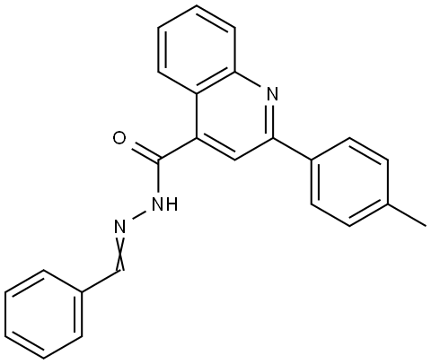 N'-BENZYLIDENE-2-(4-METHYLPHENYL)-4-QUINOLINECARBOHYDRAZIDE Struktur