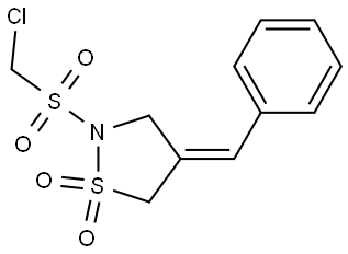 (4E)-4-BENZYLIDENE-2-[(CHLOROMETHYL)SULFONYL]ISOTHIAZOLIDINE 1,1-DIOXIDE Struktur