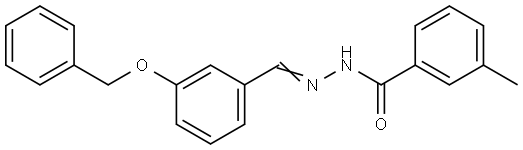 N'-(3-(BENZYLOXY)BENZYLIDENE)-3-METHYLBENZOHYDRAZIDE Struktur