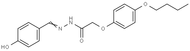 2-(4-BUTOXYPHENOXY)-N'-(4-HYDROXYBENZYLIDENE)ACETOHYDRAZIDE Struktur
