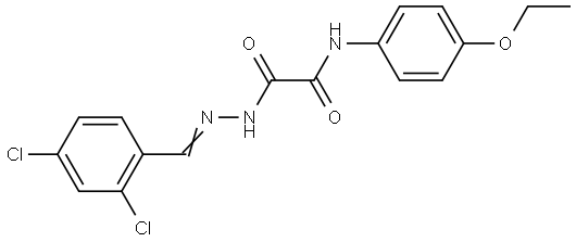 2-(2-(2,4-DICHLOROBENZYLIDENE)HYDRAZINO)-N-(4-ETHOXYPHENYL)-2-OXOACETAMIDE Structure