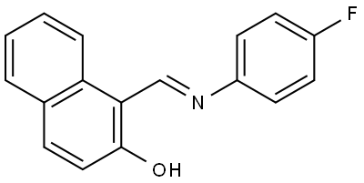 1-((4-FLUORO-PHENYLIMINO)-METHYL)-NAPHTHALEN-2-OL Struktur