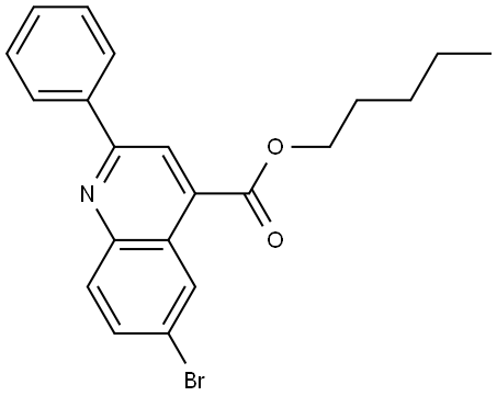 PENTYL 6-BROMO-2-PHENYL-4-QUINOLINECARBOXYLATE Struktur