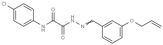2-(2-(3-(ALLYLOXY)BENZYLIDENE)HYDRAZINO)-N-(4-CHLOROPHENYL)-2-OXOACETAMIDE Struktur