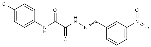N-(4-CHLOROPHENYL)-2-(2-(3-NITROBENZYLIDENE)HYDRAZINO)-2-OXOACETAMIDE Struktur