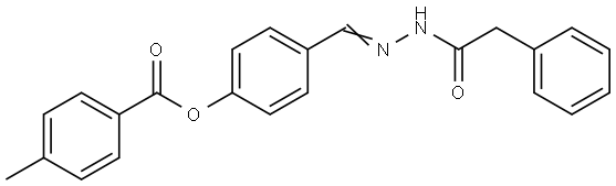 4-(2-(PHENYLACETYL)CARBOHYDRAZONOYL)PHENYL 4-METHYLBENZOATE Struktur