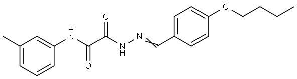 2-(2-(4-BUTOXYBENZYLIDENE)HYDRAZINO)-N-(3-METHYLPHENYL)-2-OXOACETAMIDE Struktur