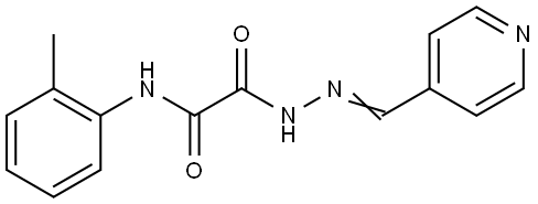 N-(2-METHYLPHENYL)-2-OXO-2-(2-(4-PYRIDINYLMETHYLENE)HYDRAZINO)ACETAMIDE Struktur