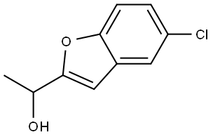 1-(5-chlorobenzofuran-2-yl)ethan-1-ol Struktur