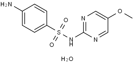 4-AMINO-N-(5-METHOXY-2-PYRIMIDINYL)BENZENESULFONAMIDE HYDRATE Struktur