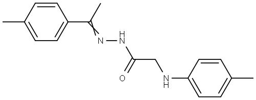 N'-(1-(4-METHYLPHENYL)ETHYLIDENE)-2-(4-TOLUIDINO)ACETOHYDRAZIDE Struktur