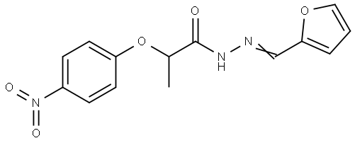N'-(2-FURYLMETHYLENE)-2-(4-NITROPHENOXY)PROPANOHYDRAZIDE Struktur