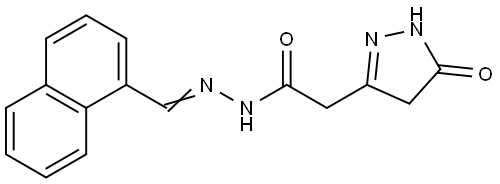 N'-(1-NAPHTHYLMETHYLENE)-2-(5-OXO-4,5-DIHYDRO-1H-PYRAZOL-3-YL)ACETOHYDRAZIDE Struktur