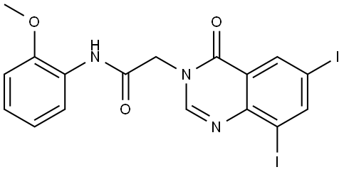2-(6,8-DIIODO-4-OXO-3(4H)-QUINAZOLINYL)-N-(2-METHOXYPHENYL)ACETAMIDE Struktur