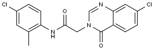 N-(4-CHLORO-2-METHYLPHENYL)-2-(7-CHLORO-4-OXO-3(4H)-QUINAZOLINYL)ACETAMIDE Struktur