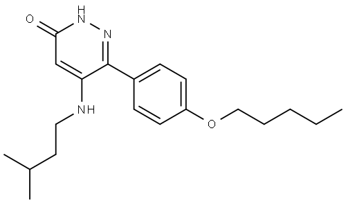 5-(ISOPENTYLAMINO)-6-(4-(PENTYLOXY)PHENYL)-3(2H)-PYRIDAZINONE Struktur