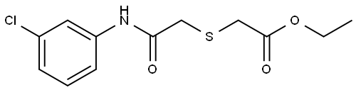 ETHYL ((2-(3-CHLOROANILINO)-2-OXOETHYL)THIO)ACETATE Struktur